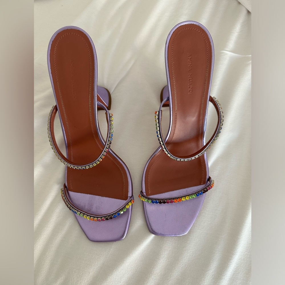 Amina Muaddi Rainbow Gilda Sandals 41